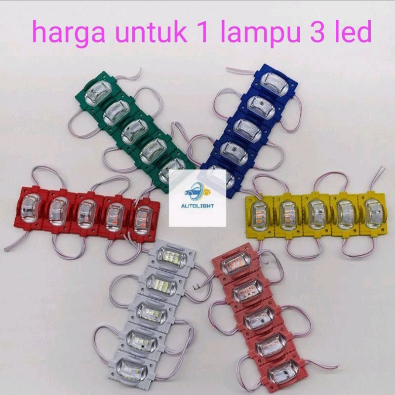 LAMPU LED SAMPING BAK KOLONG TRUCK MODUL 1MATA BESAR 3SMD 12V&amp;24V LED KOLONG MOBIL TRUCK