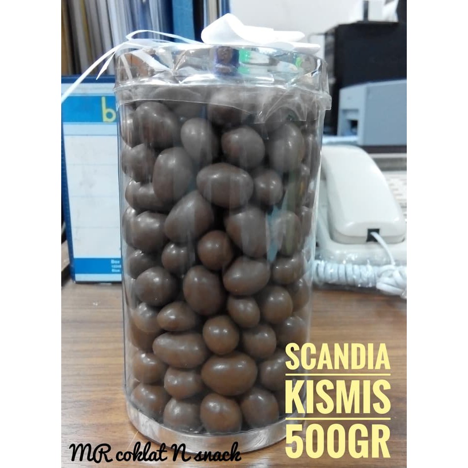 

Cokelat Parcel Tabung - Coklat Scandia Kismis 500gr