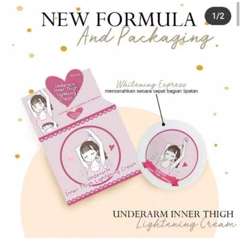 Termurah Underarm MS GLOW - Pemutih Ketiak dan Selangkangan Hitam by MSGLOW
