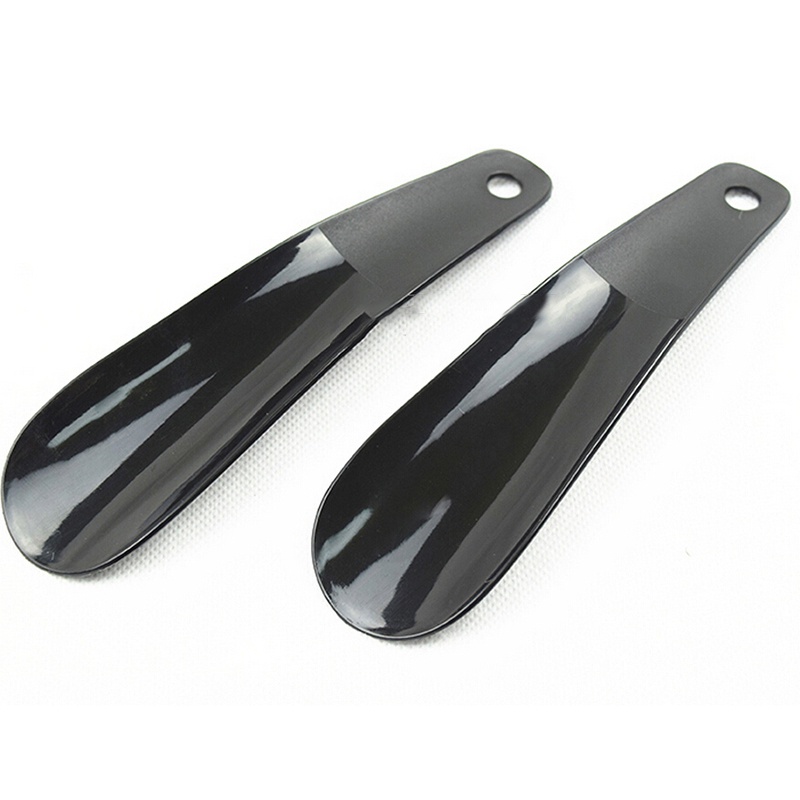 {LUCKID}Professional-Plastic-Shoe-Horn-Lifter-Flexible-Sturdy-Slip-12cm-Shoehorn-Black