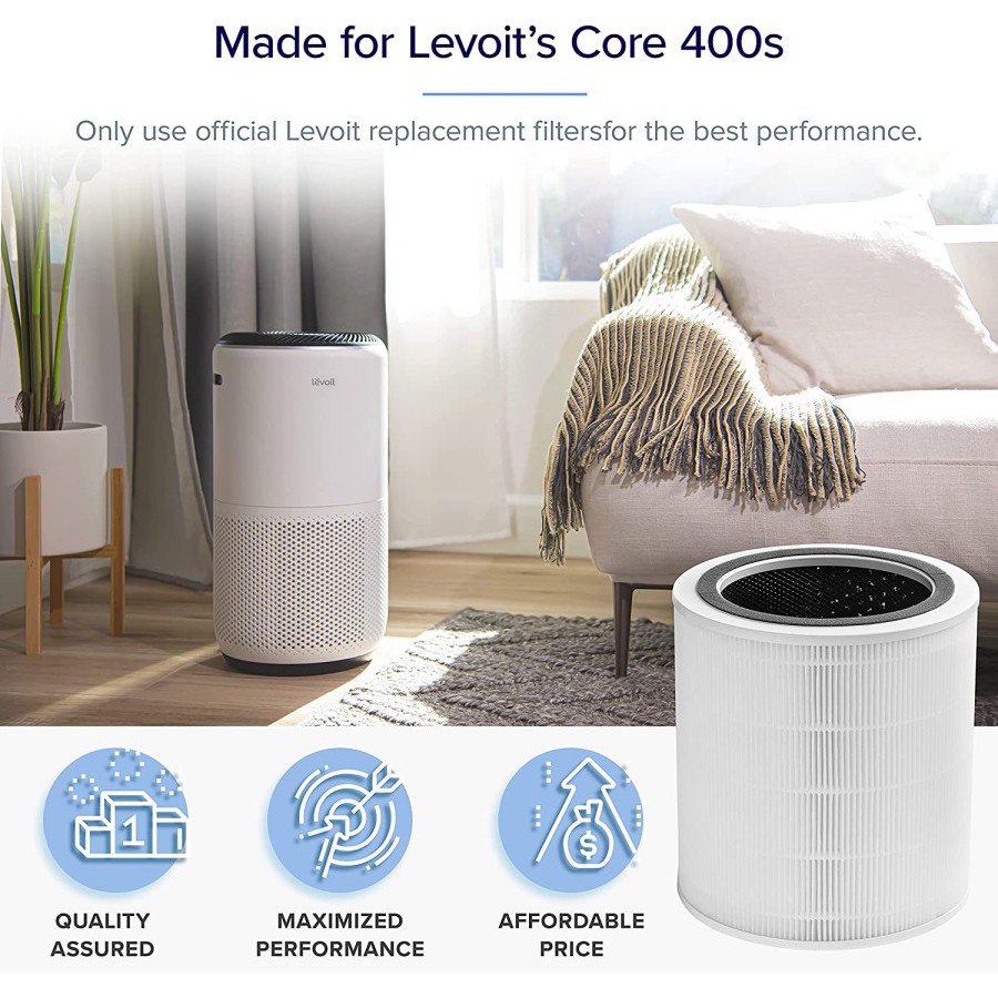 Levoit Core 400S Replacement Filter True HEPA H13 Filter Pengganti
