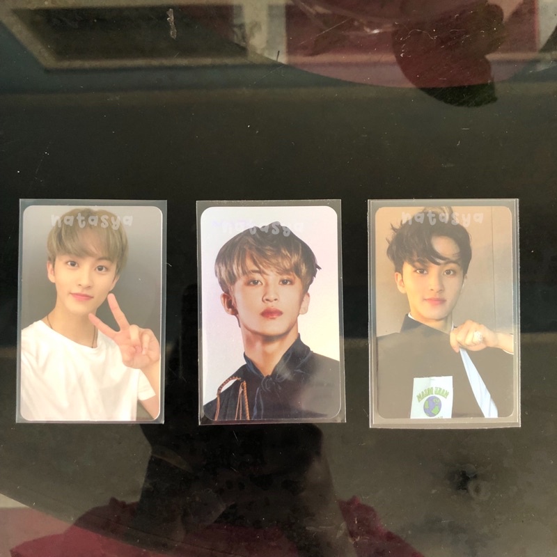 {READ DESCRIPTION} photocard ( pc ) mark kihno arrival , holo standee , hello future agent
