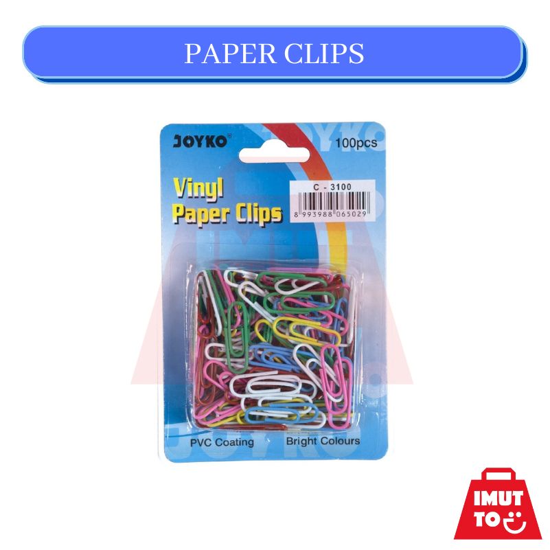 

IMUTTO - JOYKO COLOR PAPER CLIP PENJEPIT KERTAS WARNA WARNI C 3100 ISI 100 PCS MURAH MERIAH PROMO