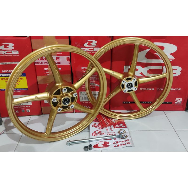 Velg RCB SP522 Gold PNP Honda Tiger ukuran 160 depan belakang