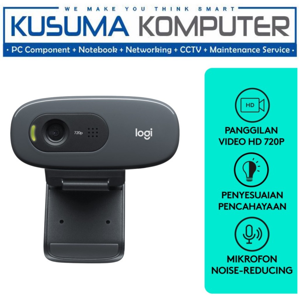 Logitech C270 Webcam HD 720p untuk Windows, Mac OS &amp; Chrome OS