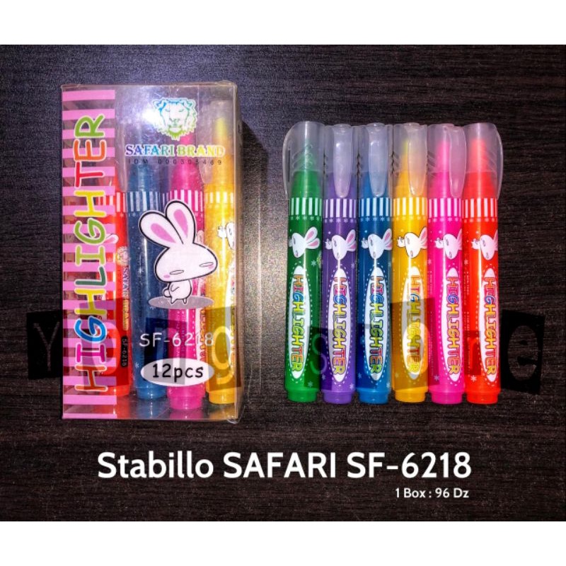 

Stabilo SAFARI SF 6218 / Highlighter / Stabillo SAFARI FANCY / 1pcs Stabilo SF-6218 (1pcs) Murah Grosir