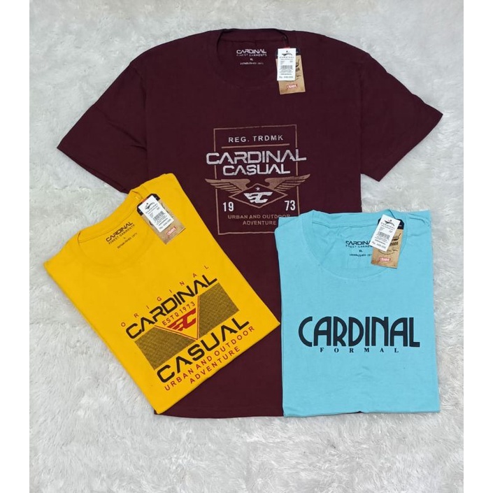 Promo kaos Cardinal 3 100 ribu | kaos pria Cardinal | kaos Cardinal original distro | kaos lengan pe