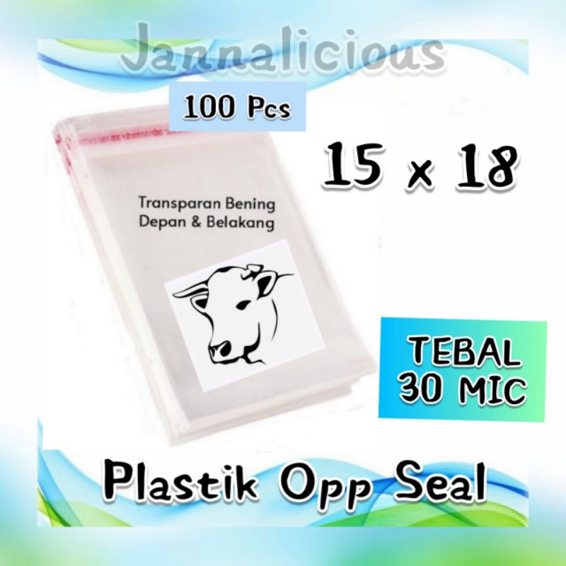 

Plastik OPP Seal Atas Uk 15x18 cm ~ TEBAL 30 MICRON.