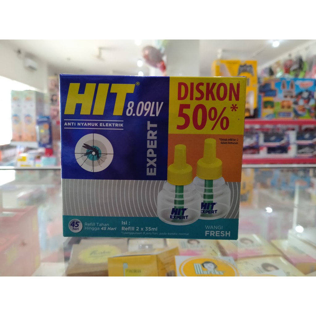 HIT EXPERT REFILL ISI 2PENGUSIR NYAMUK ELEKTRIK AROMA FRESH 35ML