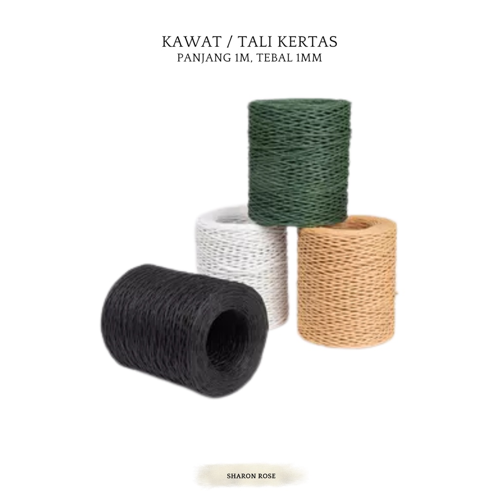 

TALI KERTAS UNTUK DEKORASI TEBAL 1MM HARGA UNTUK PANJANG 1 METER