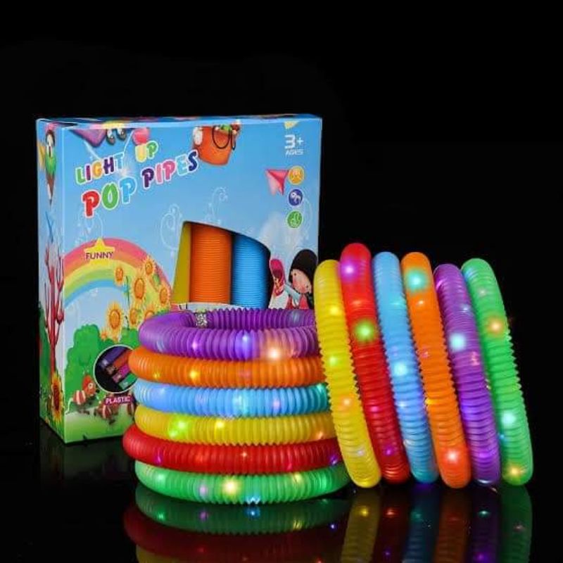 MAINAN PIPA LED POP PIPES FIDGES TUBES SENSORY TOYS