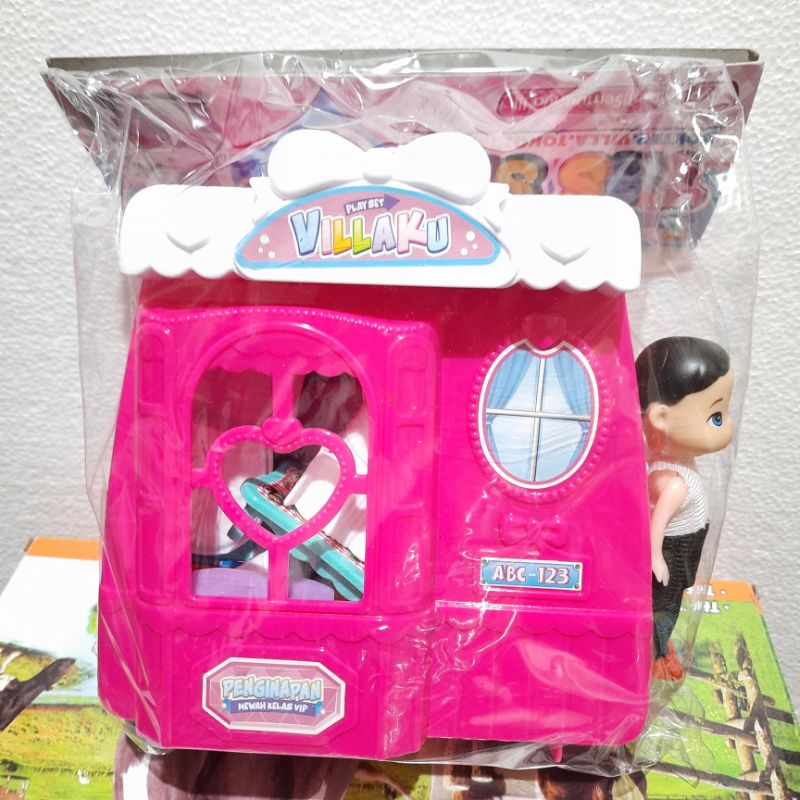 MAINAN ANAK VILLA KOPER SET + BONEKA + FURNITURE SET