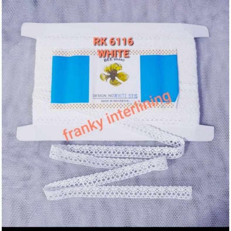 RENDA KAIT 6116 HARGA PER PACK ISI 27 METER LEBAR 1,3CM