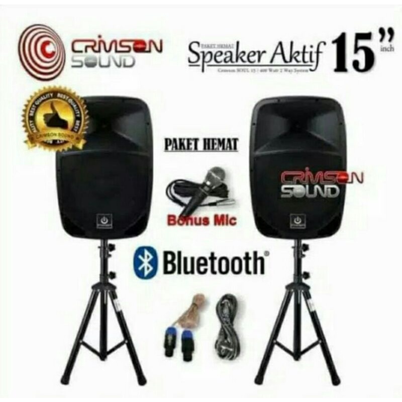 Speaker Portable Aktif & Pasif 15"inch Crimson Show-15