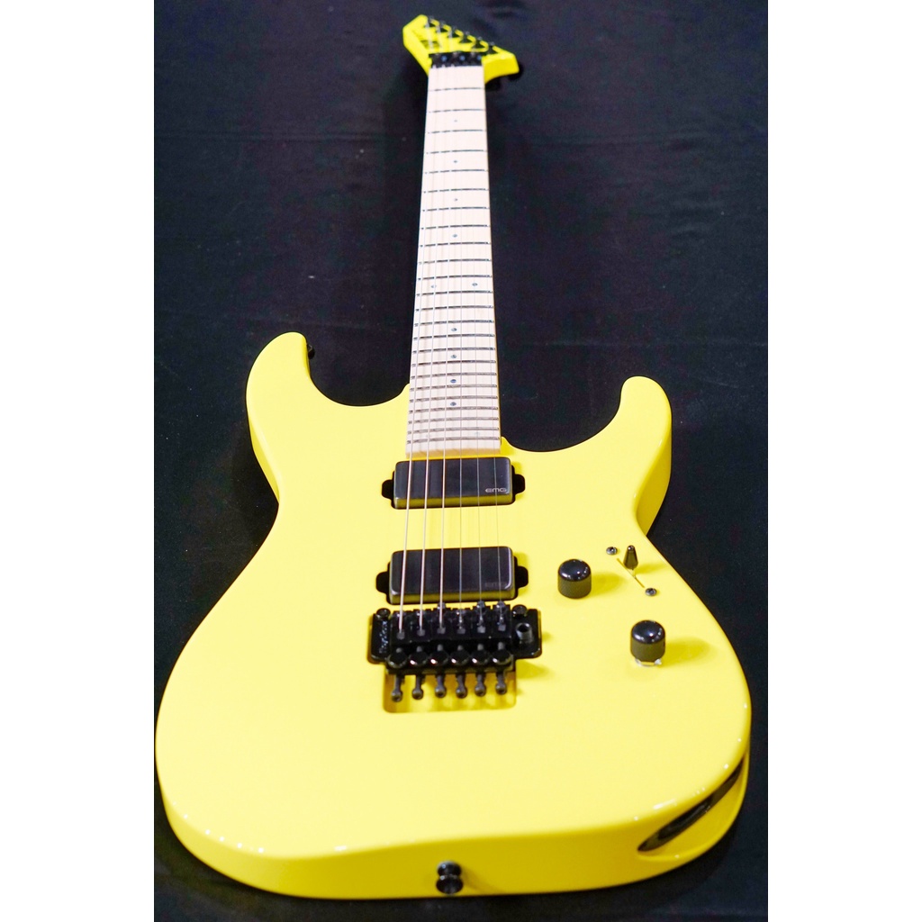 ESP ORIGINAL M-II DX/M w/EMG Brushed Black Neon Yellow E7601202