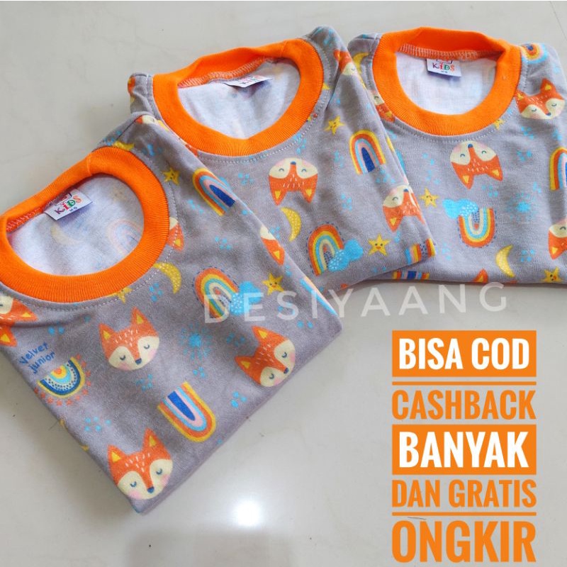 Setelan Bayi Size Xs (Usia 6-20 bulan) Kaos Oblong Celana Pendek Bahan Libby Velvet Junior