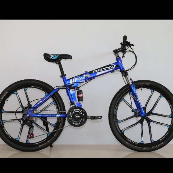 sepeda gunung lipat 26" BESSO frame ALLOY VELG RACING