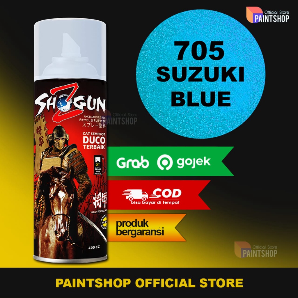 Cat Semprot Shogun Z Warna Suzuki Blue 705,Pilok Pilox Warna Biru
