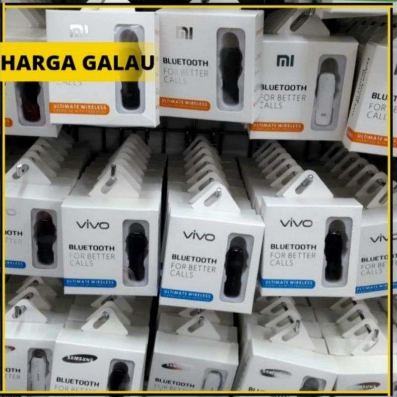 headset bluetooth single headset branded 1 kuping