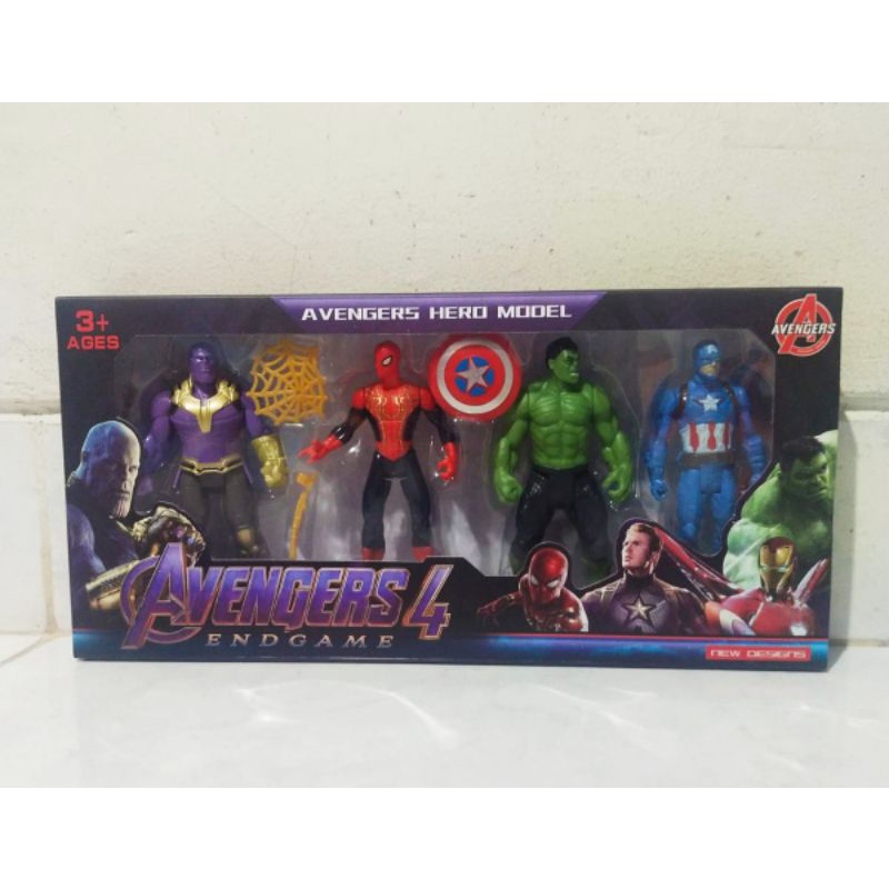 figure set avengers end game 4 pcs