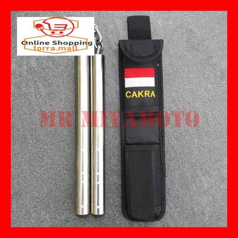 Beladiri840S- Double Stick Nunchaku Besi Stainless Cakra Kostrad Tni-Ad 540S1C