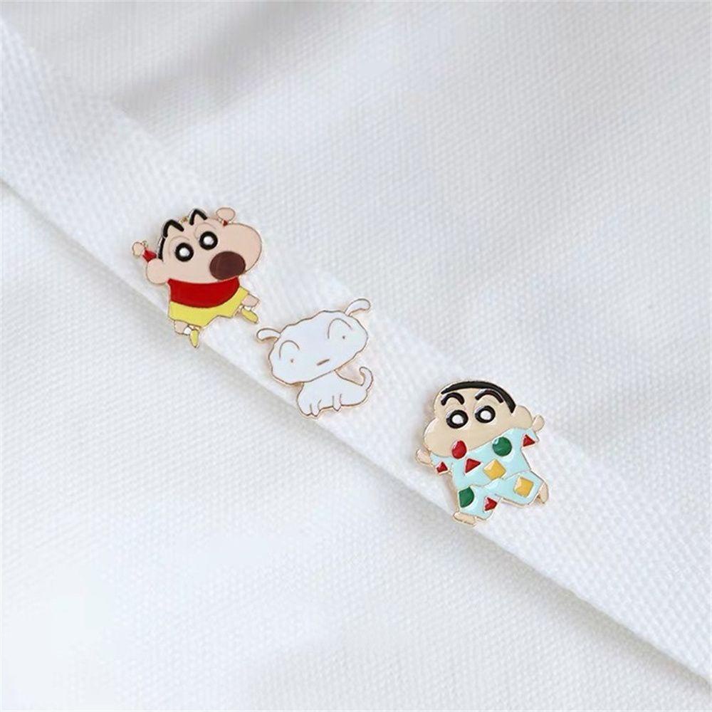 Mxbeauty Enamel Bros Penggemar Anime Hadiah Crayon Shin-chan Pin Logam Jeans Cosplay Badge