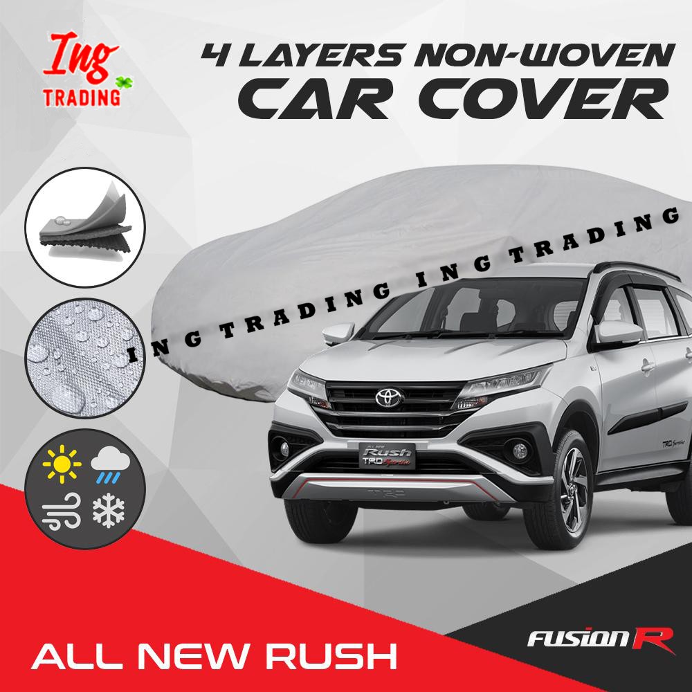 Cover Sarung Mobil ALL NEW RUSH Fusion R 4 Layer Waterproof