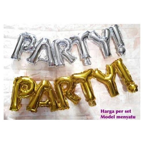 Balon PARTY Gold Silver GROSIR PRAKARYA MALANG Huruf Happy Birthday Hbd Elegan Luxurius DIY Tebal Kuat Alphabet Pesta Party Mainan Toys Anak Kids Hias Hiasan Dekor Dekorasi Decoration Ulang Tahun Wisuda Graduation Grad Badut Perlengkapan Color ColorfuL