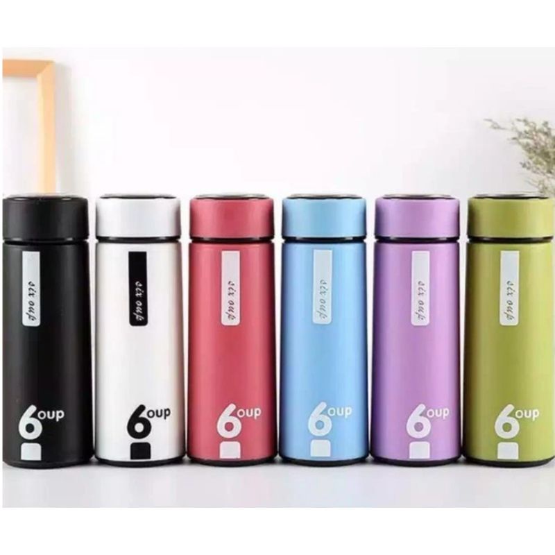 Botol Minum Kaca 6 Six Oup 450Ml Cover Plastik 6oup logo / Botol Minum Tumblr