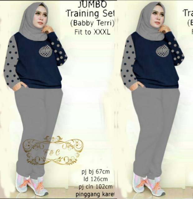 SET TRAINING CELANA SHAIRAH JUMBO BIG SIZE FEHM