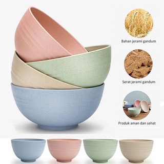 MurmerOfficial R654 Mangkok Wheat Straw Bowl | Mangkuk Plastik Microwave Warna Warni | Gandum kokoh | BPA Free