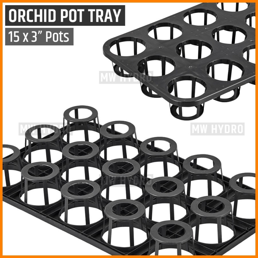 Orchid Pot Tray, Nampan Pot Bibit Anggrek, 15 Lubang 3&quot;