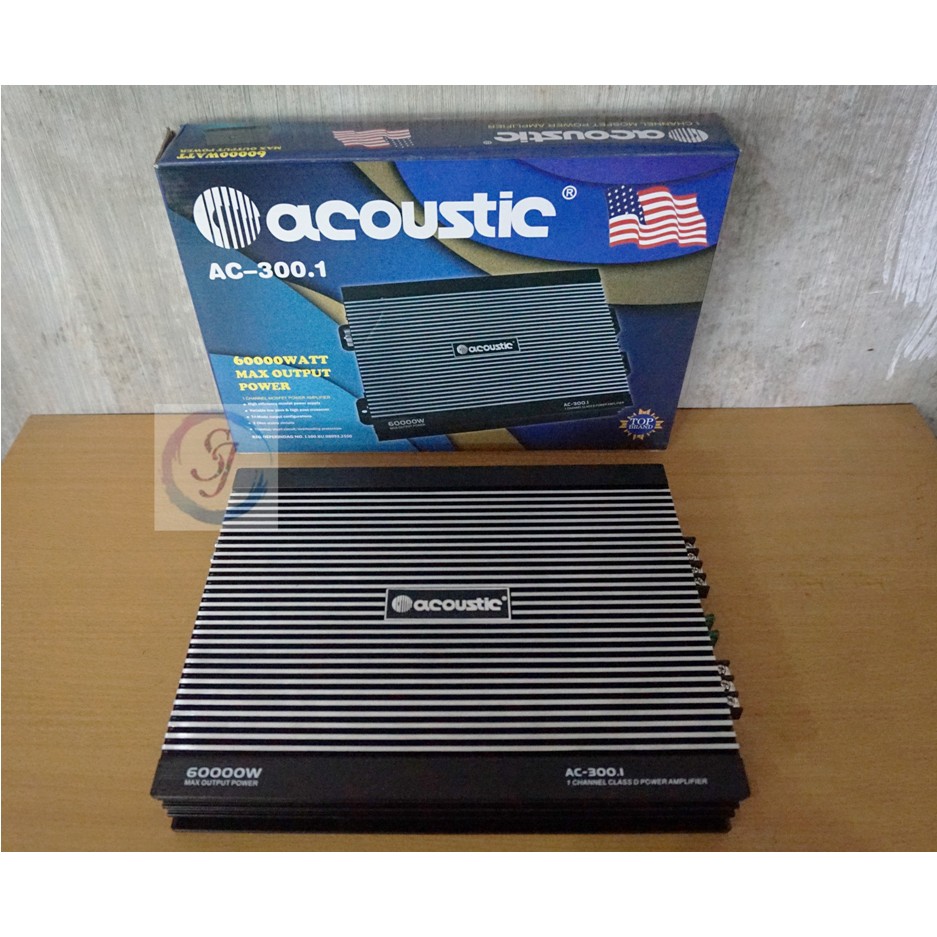 POWER MONOBLOK ACOUSTIC AC-300.1 FREE KABEL RCA 3M