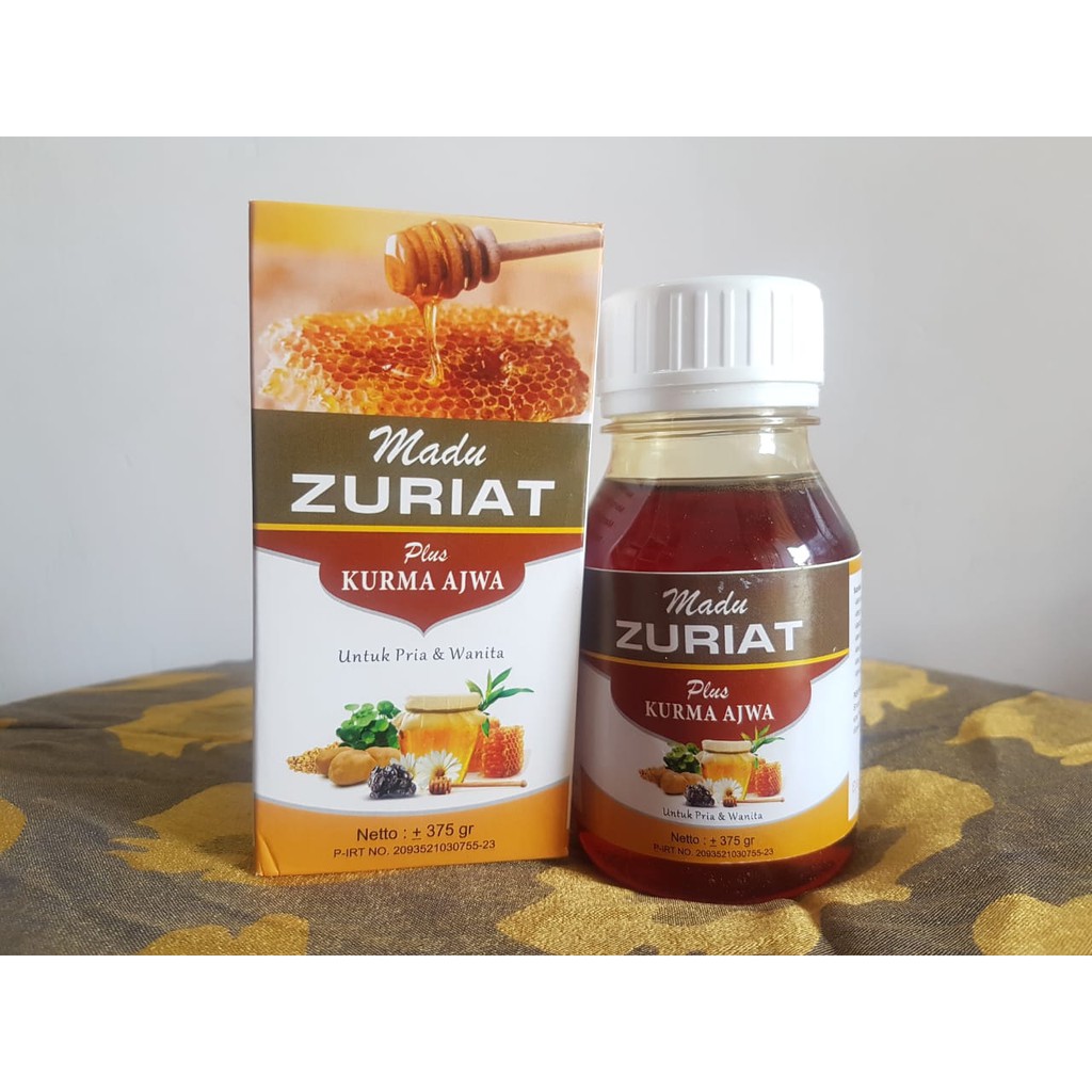 MADU ZURIAT Dzuriat Plus Kurma Ajwa, Bee Pollen, Pegagan - Herbal Promil PENYUBUR Pria dan Wanita