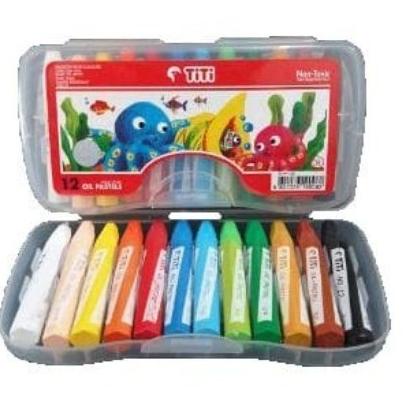 

Super Produk TITI Crayon / Oil Pastel 12 warna Non Toxid Original