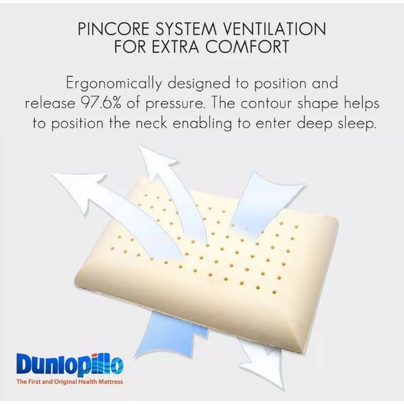 DUNLOPILLO Airflow Latex Pillow - 40x60cm