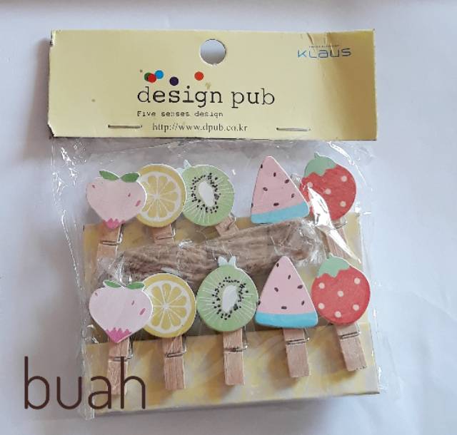 Wooden clip karakter / penjepit karakter / Wooden Clip set free tali rami 1,5 meter
