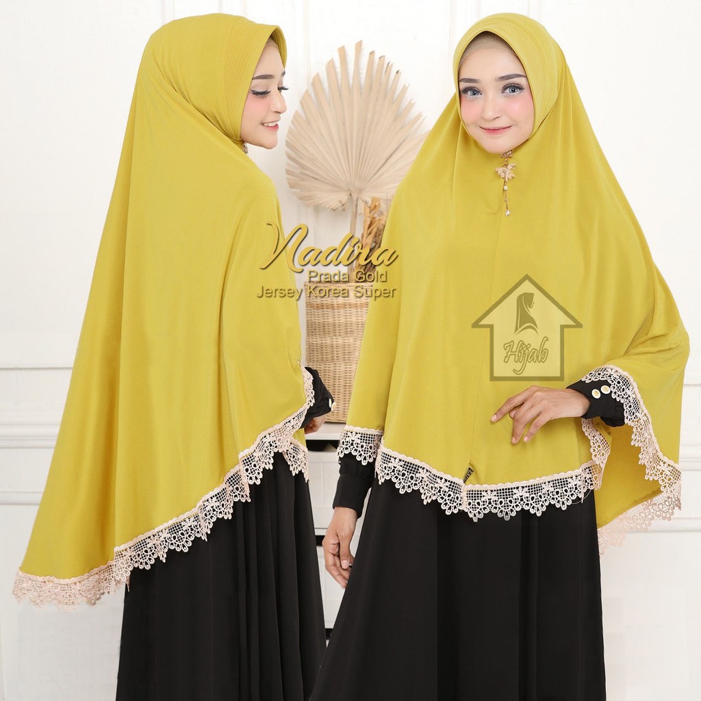 Jilbab Instan Jersey Jumbo Renda Nadira Jilbab Bergo termurah  RUMAH HIJA'B-5