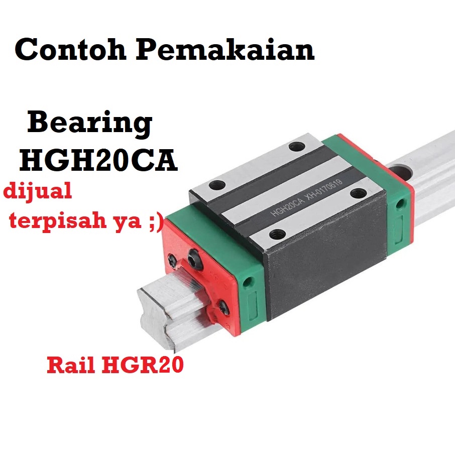 [HAEBOT] Linear Rail Guide HGR20 20mm 300cm 3000mm Rel Laser CO2 CNC Router Milling Plasma HGH20 Motion Industri Full Triplek Mesin Mekanik Otomasi