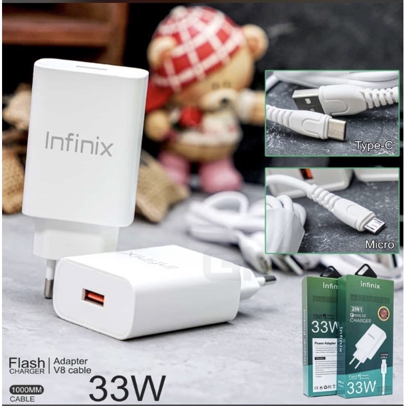Charger infinix tc infinix fast 33W original micro original