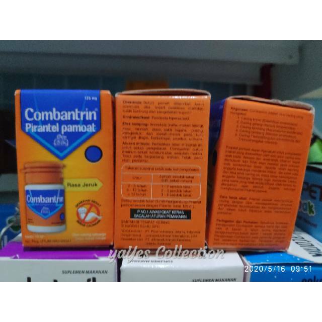 Combantrin sirup 10 ml jeruk obat cacing tablet 250 g 125 g dewasa 2+ tahun anak kombantrin