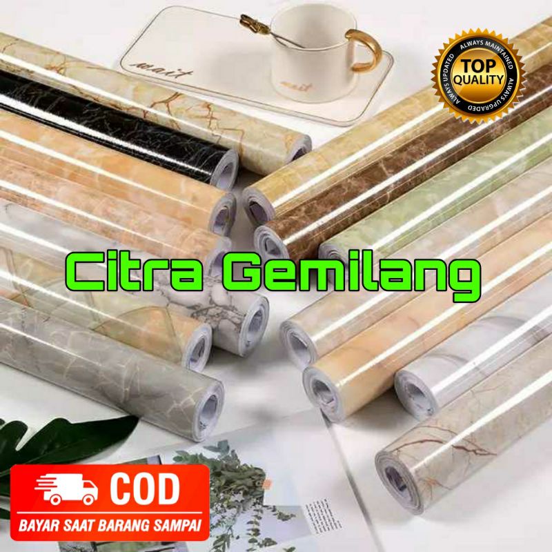 Stiker Marmer Marble Dan Wall Stiker Kitchen Set Meja Dapur Premium