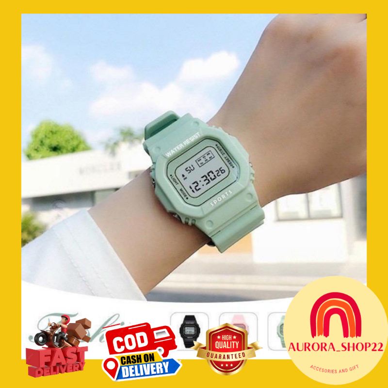 [COD] Jam Tangan Digital Pria Wanita Unisex Jam Tangan Sport Rubber Jam Tangan Digital Waterproof Water Resistence Jam Tangan Korea