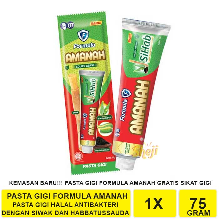 PASTA GIGI FORMULA AMANAH SIHAB 75 GRAM (GRATIS SIKAT GIGI)