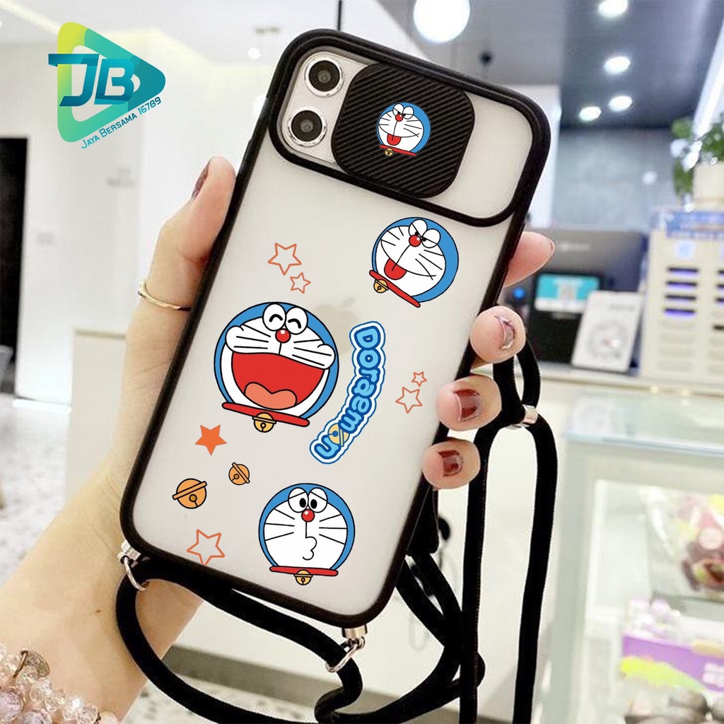 SOFTCASE SLINGCASE SLIDE PELINDUNG KAMERA DORAEMON SAMSUNG OPPO VIVO REALME IPHONE XIAOMI ALL TYPE JB5159