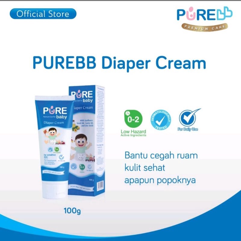 Purebb Diaper Cream 100 gr &amp; 200 gr/ cream bayi
