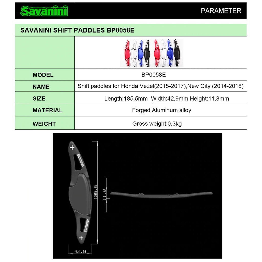 Savanini Paddle Shift  Honda Jazz , HRV , H-RV , City 2014 - Up