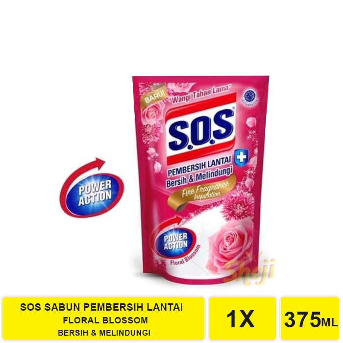 SOS SABUN PEMBERSIH LANTAI ANTI BACTERIAL 375 ML / SABUN LANTAI SOS 375 ML / PEMBERSIH LANTAI SOS 375 ML