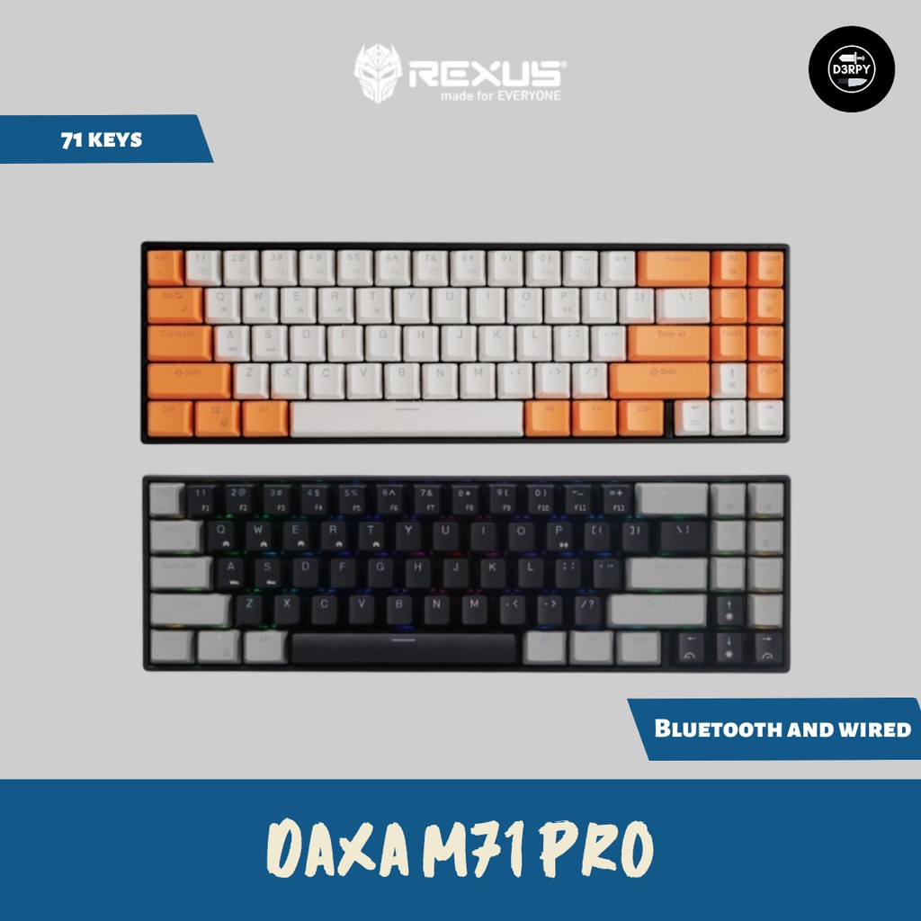 Jual Rexus Daxa M71 Pro 65 Layout Wireless RGB Mechanical Gaming