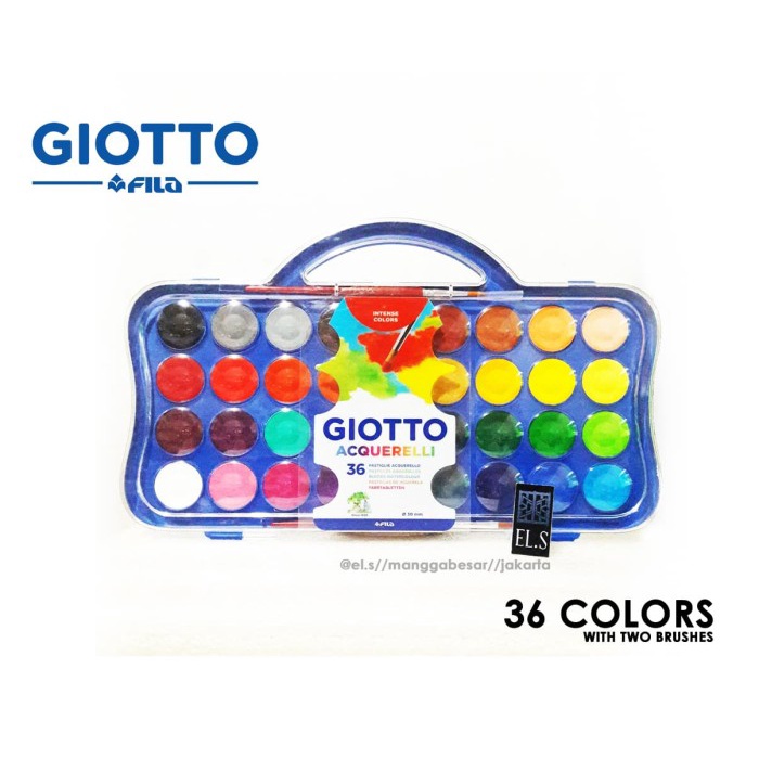 

Cuci Gudang Giotto Acquerelli 36 Warna ( Water Color Cake / Cat Air ) Limited